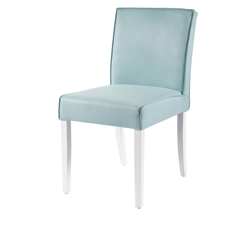 Chaise contemporaine en vinyle et bois - Carpe