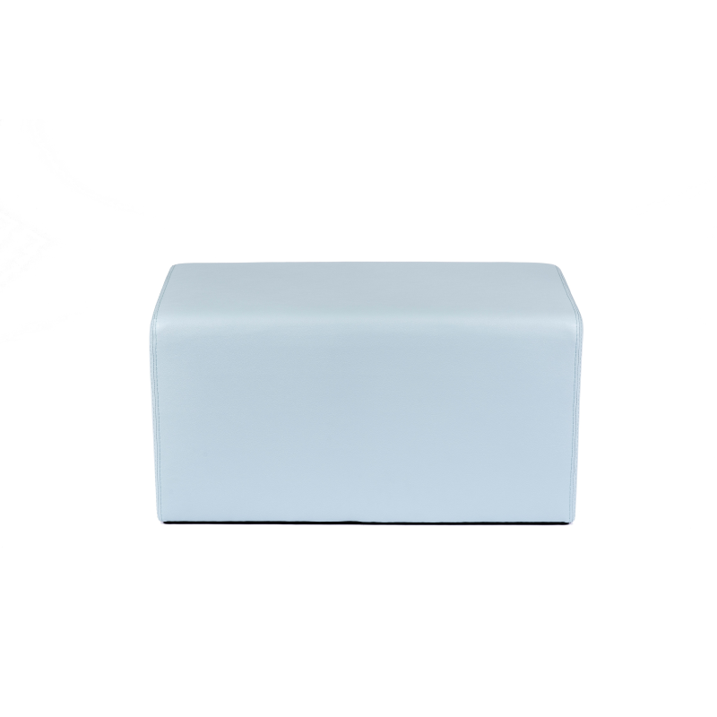 Pouf rectangulaire bleu gris - Max Q78