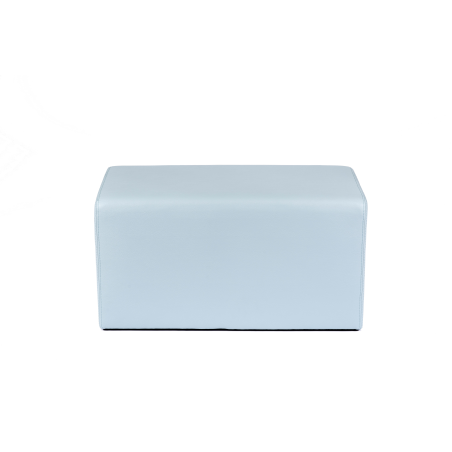 Pouf rectangulaire bleu gris - Max Q78