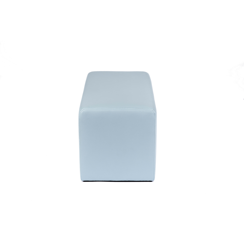 Pouf rectangulaire moderne bleu gris - Max Q78