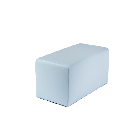 Pouf rectangulaire contemporain bleu gris - Max Q78