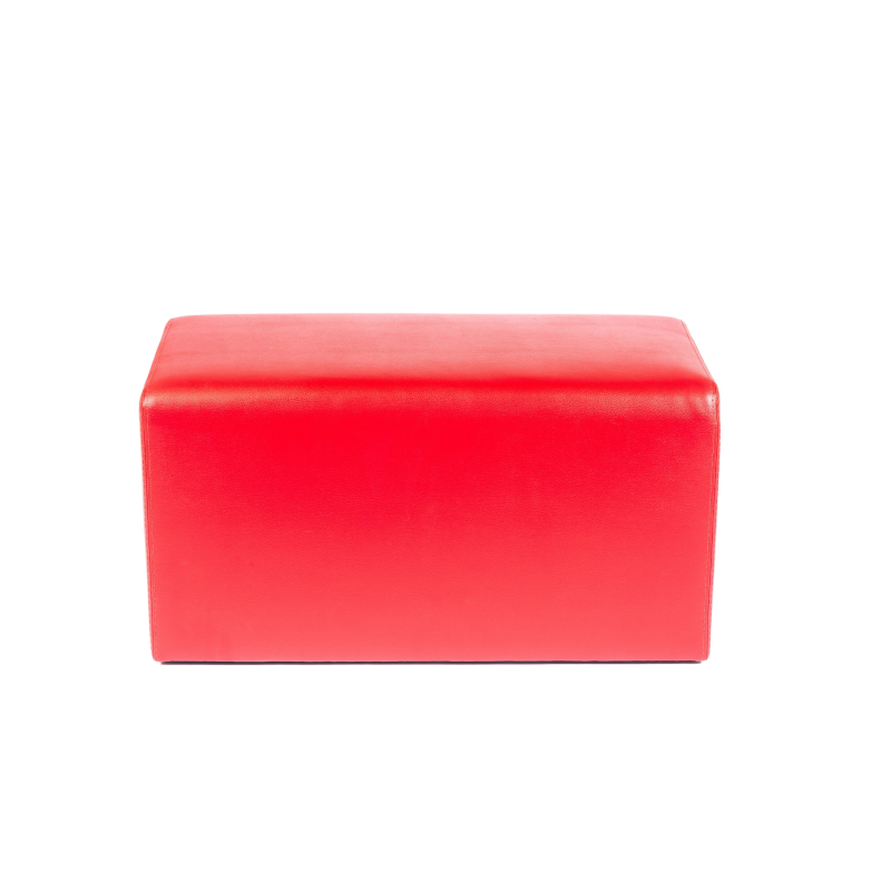 Pouf rectangulaire rouge - Max Q78