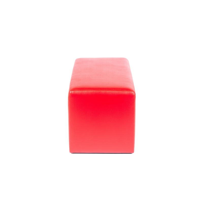 Pouf rectangulaire moderne rouge - Max Q78