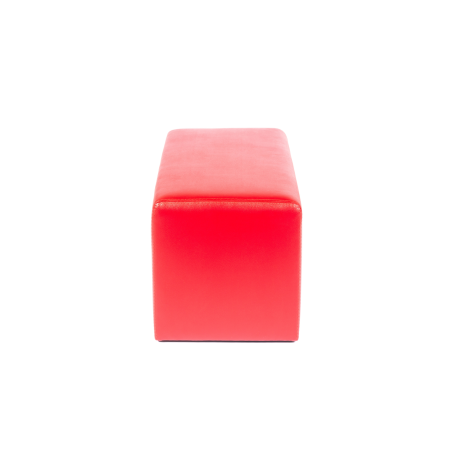 Pouf rectangulaire moderne rouge - Max Q78