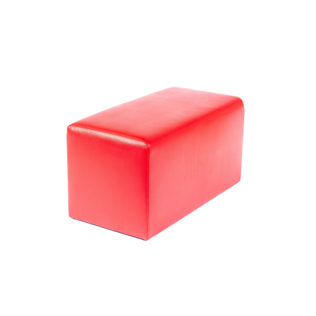 Pouf rectangulaire contemporain rouge - Max Q78