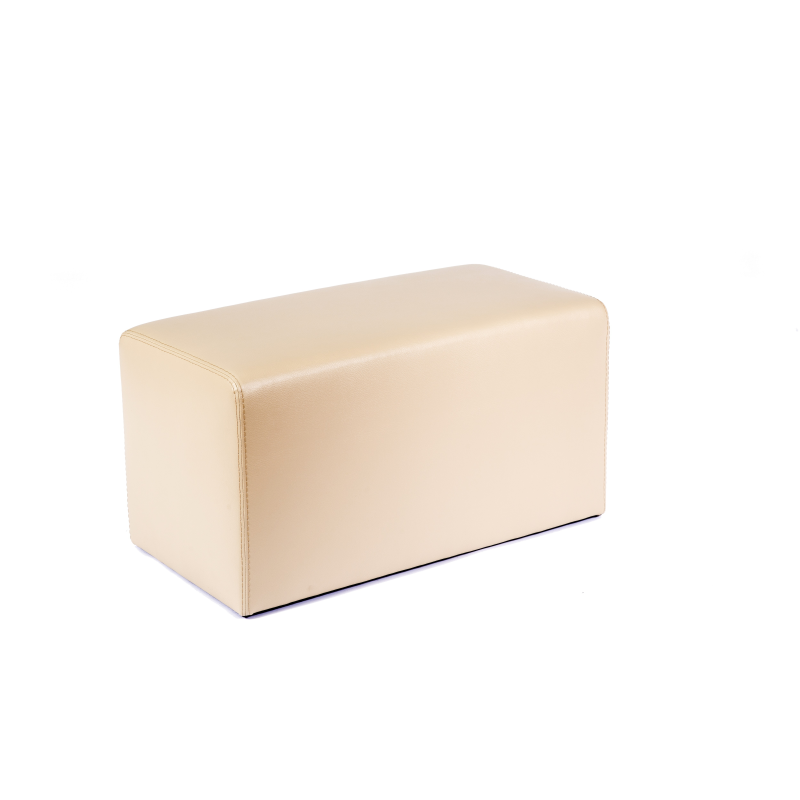 Pouf rectangulaire contemporain beige - Max Q78