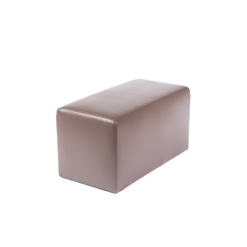 Pouf rectangulaire contemporain marron - Max Q78