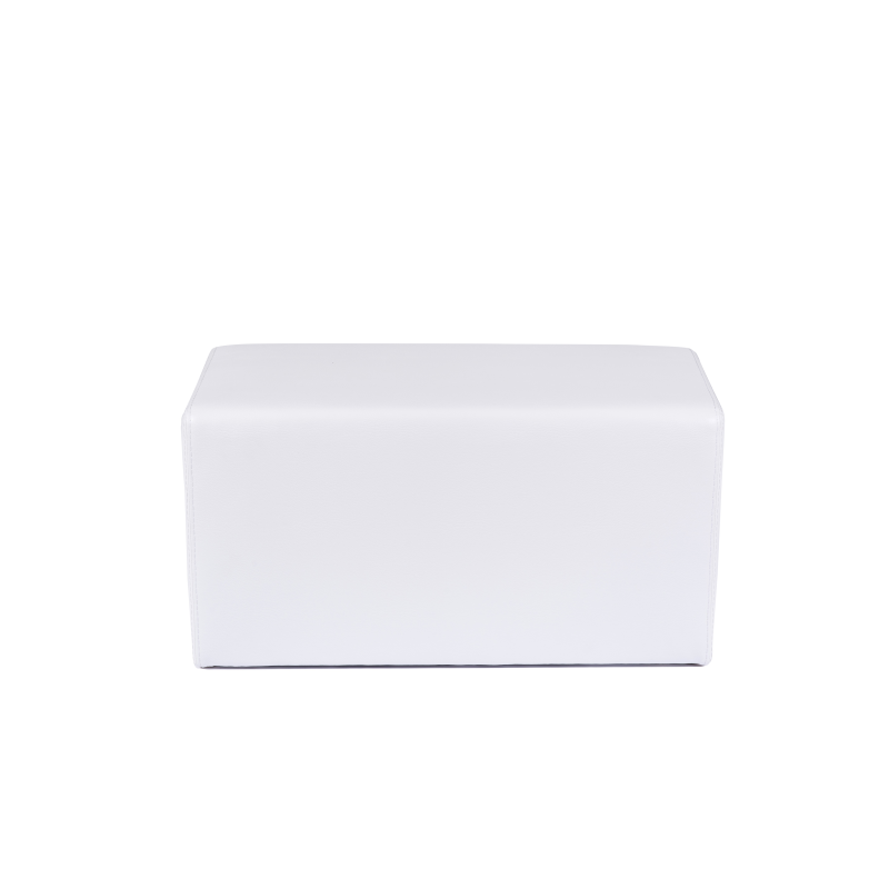 Pouf rectangulaire blanc - Max Q78