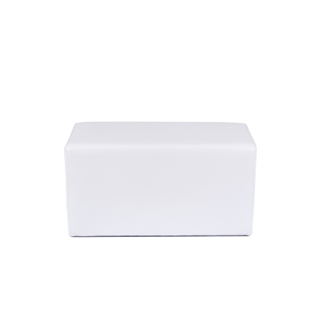 Pouf rectangulaire blanc - Max Q78