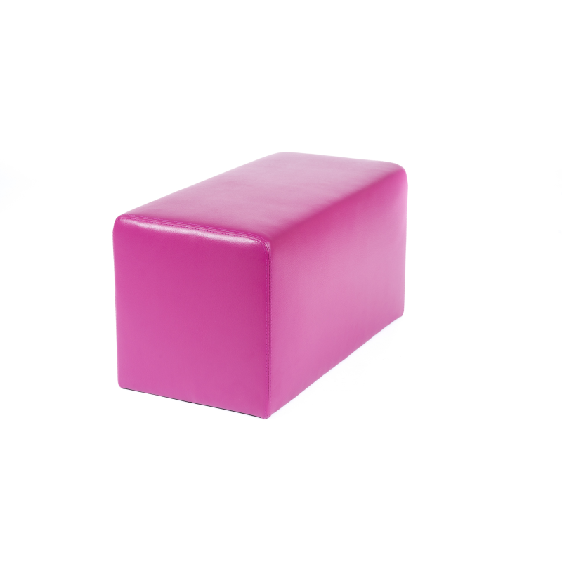 Pouf rectangulaire contemporain magenta - Max Q78