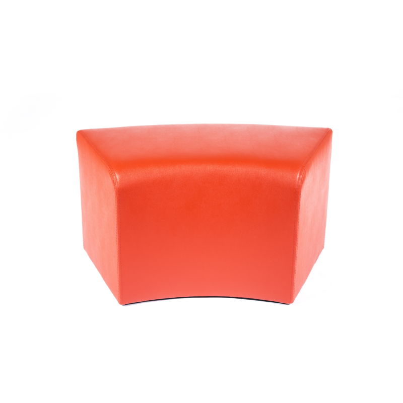 Pouf rectangulaire courbé orange - Max C1-8