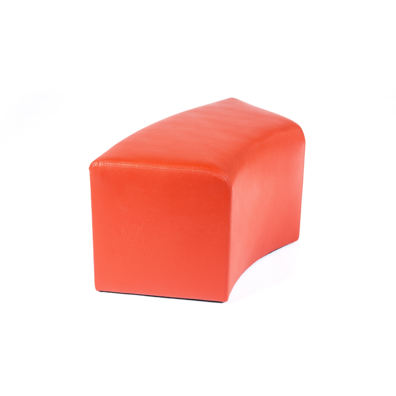 Pouf rectangulaire courbé contemporain orange - Max C1-8