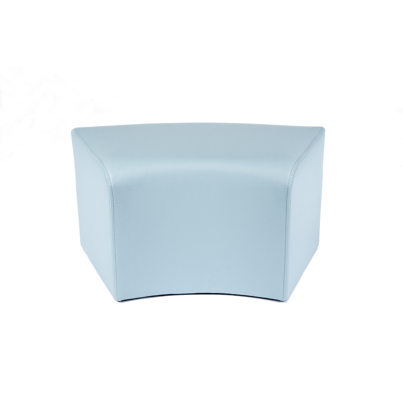 Pouf rectangulaire courbé moderne bleu - Max C1-8