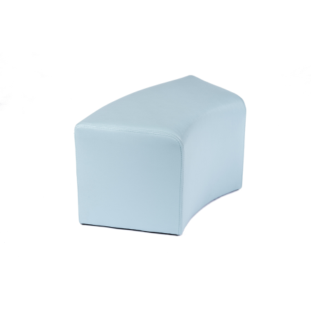 Pouf rectangulaire courbé bleu - Max C1-8