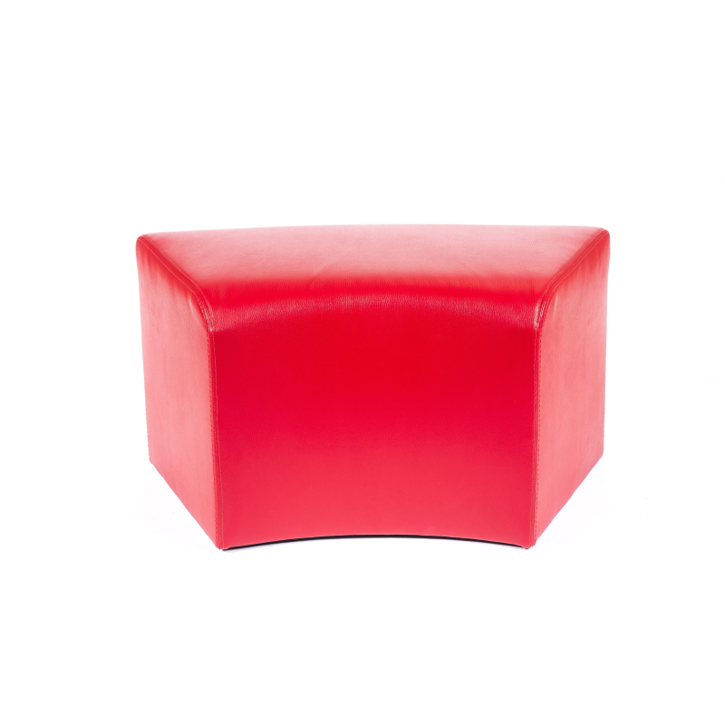 Pouf rectangulaire courbé rouge - Max C1-8