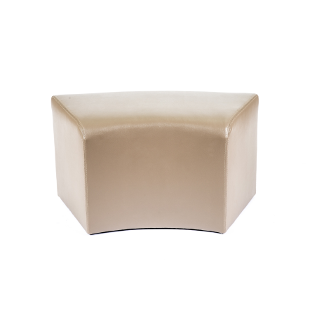 Pouf rectangulaire courbé marron clair - Max C1-8