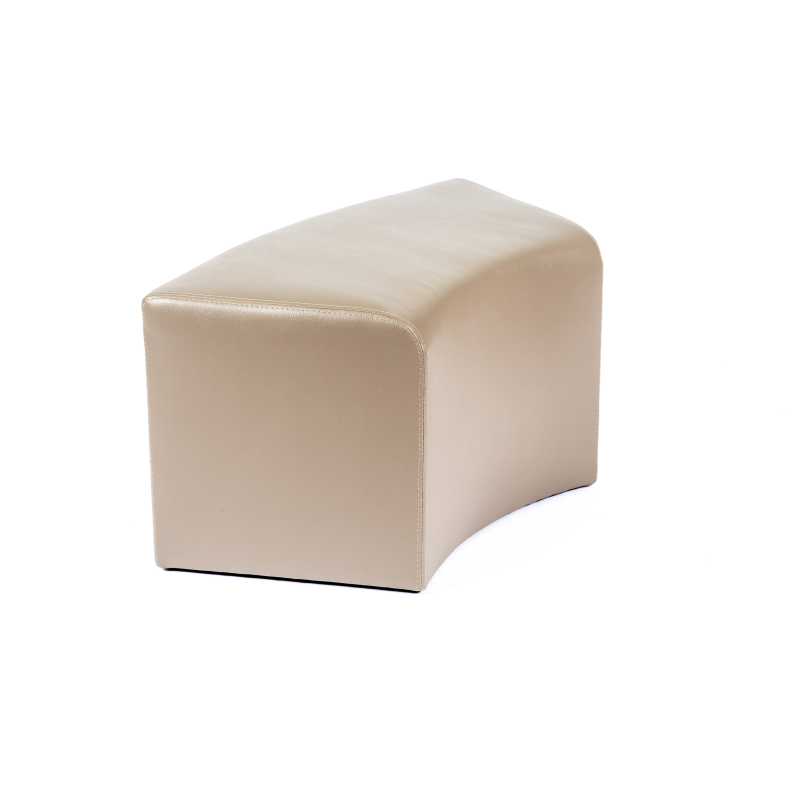 Pouf rectangulaire courbé contemporain marron clair - Max C1-8