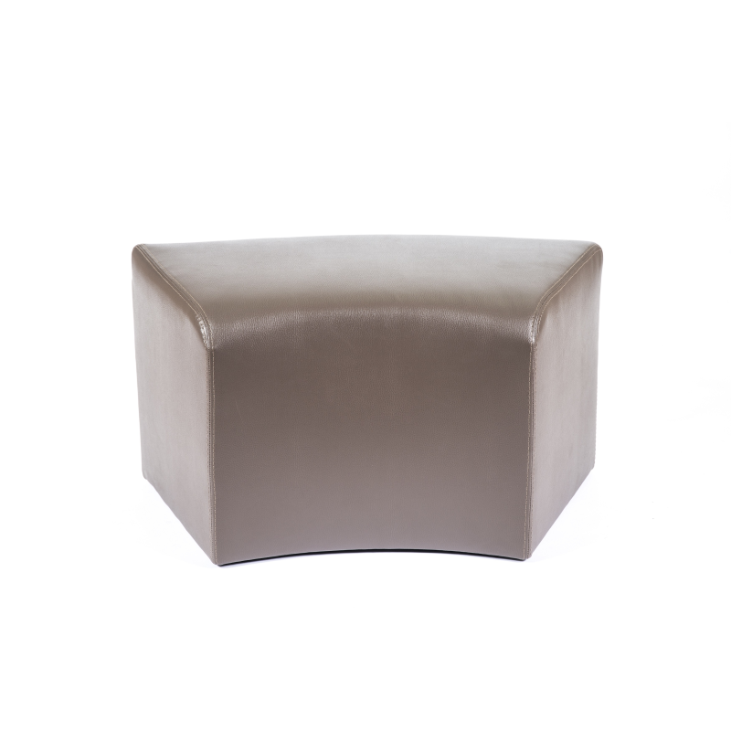 Pouf rectangulaire courbé marron - Max C1-8
