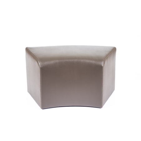 Pouf rectangulaire courbé marron - Max C1-8