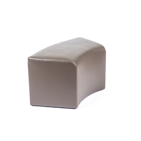 Pouf rectangulaire courbé contemporain marron - Max C1-8