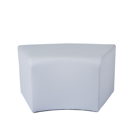 Pouf rectangulaire courbé gris - Max C1-8