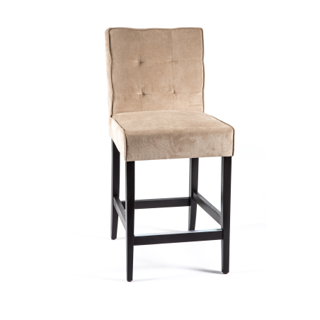 Tabouret snack matelassé en tissu - BarCarpe