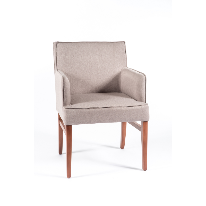 Fauteuil contemporain en tissu et bois - Diem