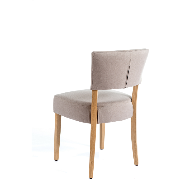 Chaise contemporaine matelassée en tissu et bois - Steffi