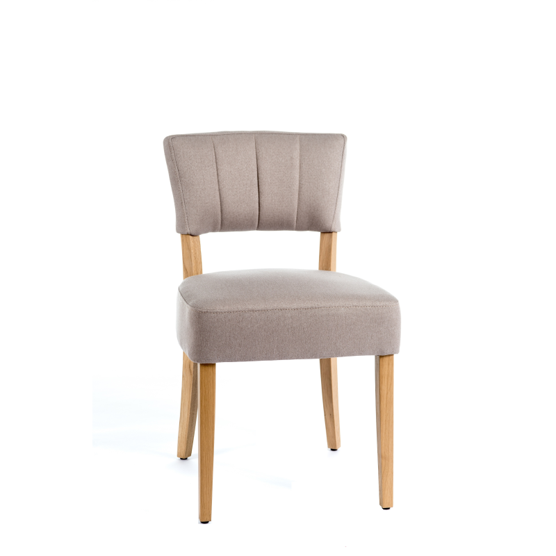 Chaise matelassée en tissu et bois - Steffi