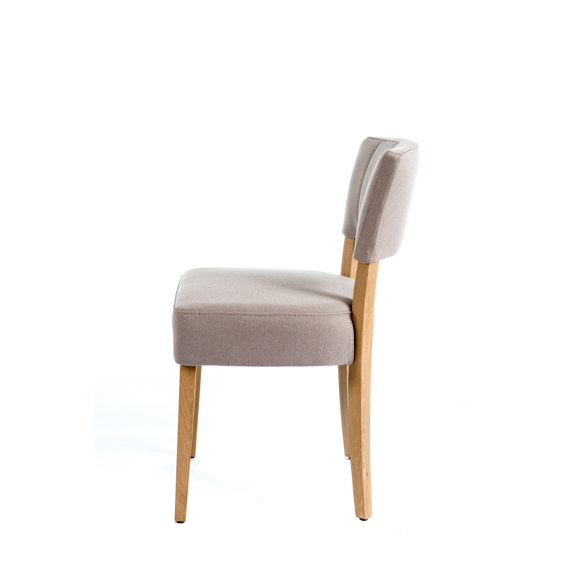 Chaise moderne matelassée en tissu et bois - Steffi