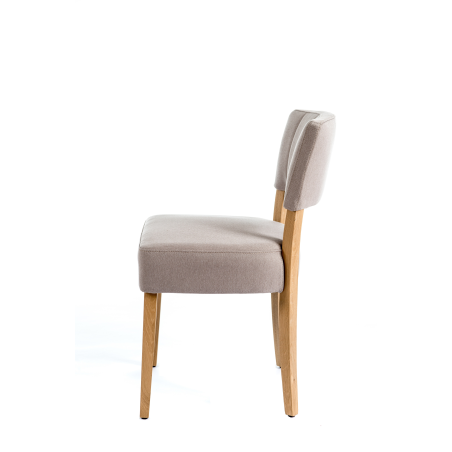 Chaise moderne matelassée en tissu et bois - Steffi