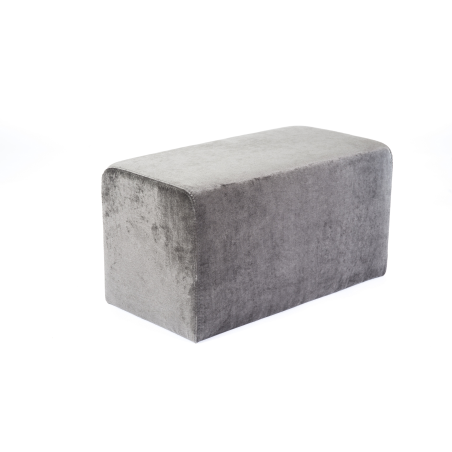 Pouf rectangulaire contemporain en tissu gris anthracite - Max Q78