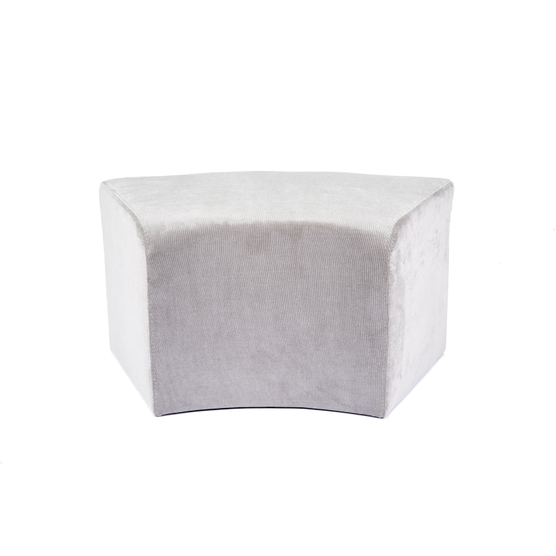 Pouf contemporain courbé en tissu - Max C1-8
