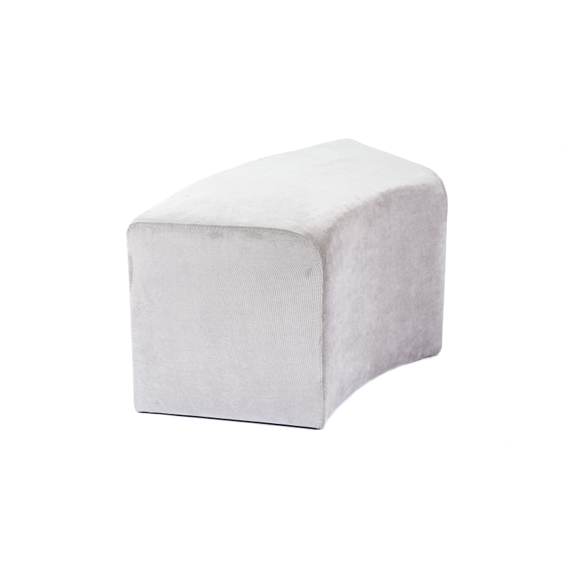 Pouf rectangulaire courbé moderne en tissu - Max C1-8
