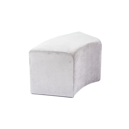 Pouf rectangulaire courbé moderne en tissu - Max C1-8