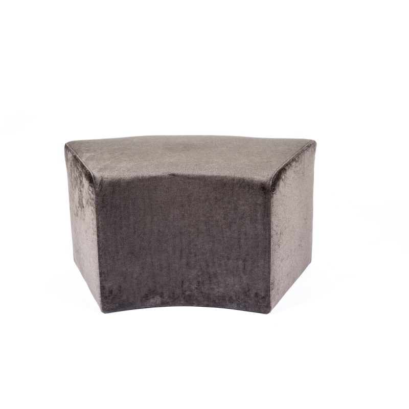 Pouf rectangule courbé contemporain en tissu - Max C1-8