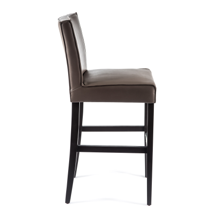 Tabouret bar moderne en vinyl et bois - BarCarpe