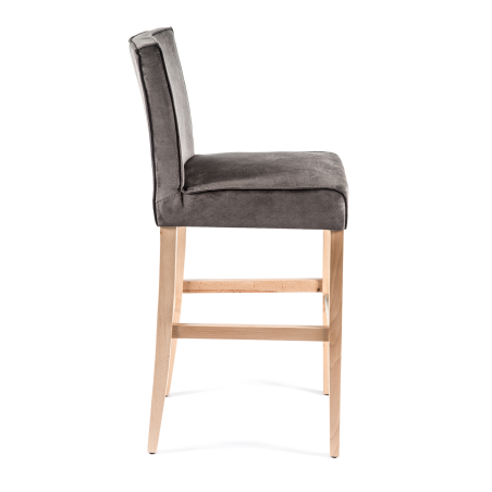 Tabouret bar moderne en tissu et bois - BarCarpe