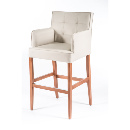 Tabouret bar en vinyle blanc - BarDiem 2