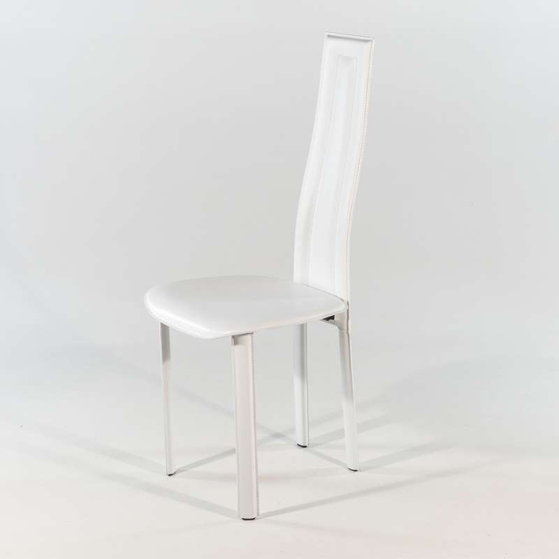 Chaise de salle à manger en croûte de cuir - Vegas | 4 ...