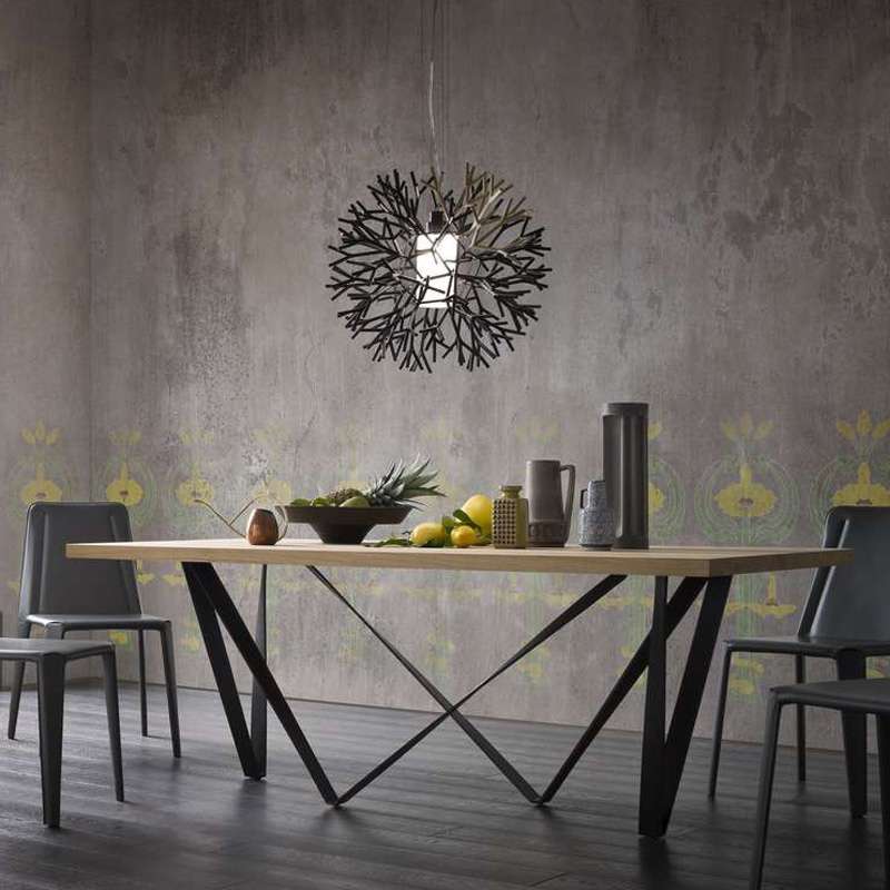 Table design rectangulaire en métal et bois - Wave | 4-pieds.com Table design rectangulaire en métal et bois - Wave | 4-pieds.com