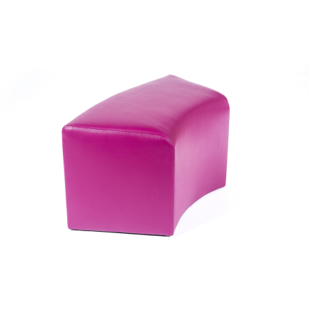 Pouf rectangulaire courbé pourpre en vinyl - Max C1-8