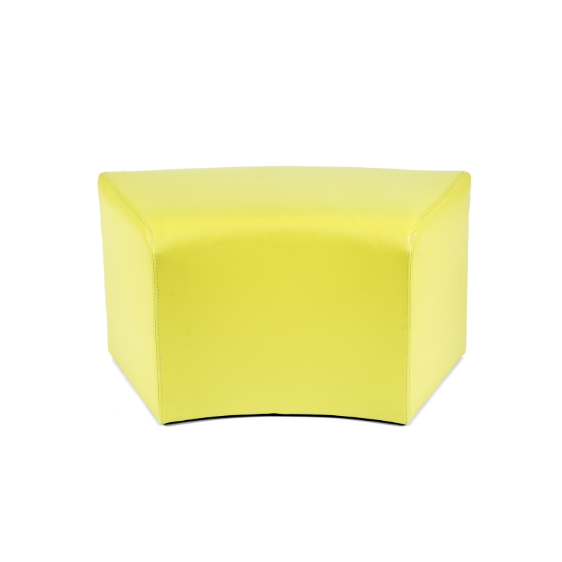 Pouf rectangulaire courbé contemporain jaune - Max C1-8