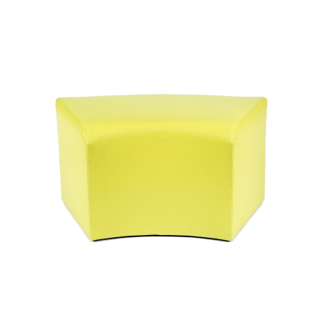 Pouf rectangulaire courbé contemporain jaune - Max C1-8