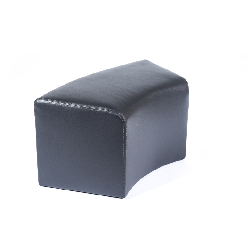 Pouf rectangulaire courbé noir - Max C1-8