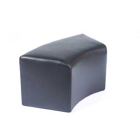 Pouf rectangulaire courbé noir - Max C1-8