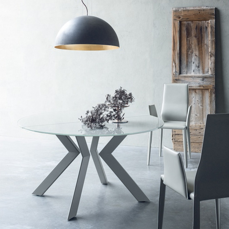 Table ronde extensible en verre - Zoe rond