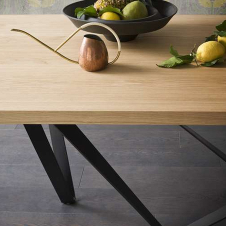 Table extensible design en métal et bois - Wave