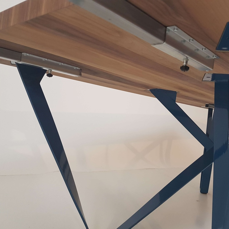 Table extensible moderne en métal et bois - Wave