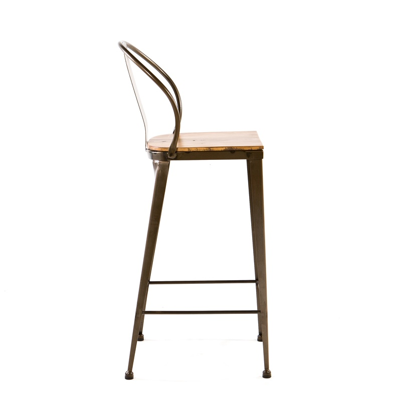 Tabouret en métal et bois - TB 317